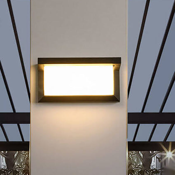 Lampada da Parete Moderna Rettangolare LED con Sensore da Esterno Impermeabile