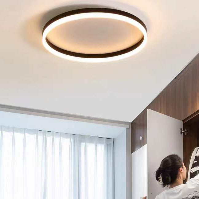 Lampada da soffitto a LED circolare minimalista nordica in ferro e acrilico