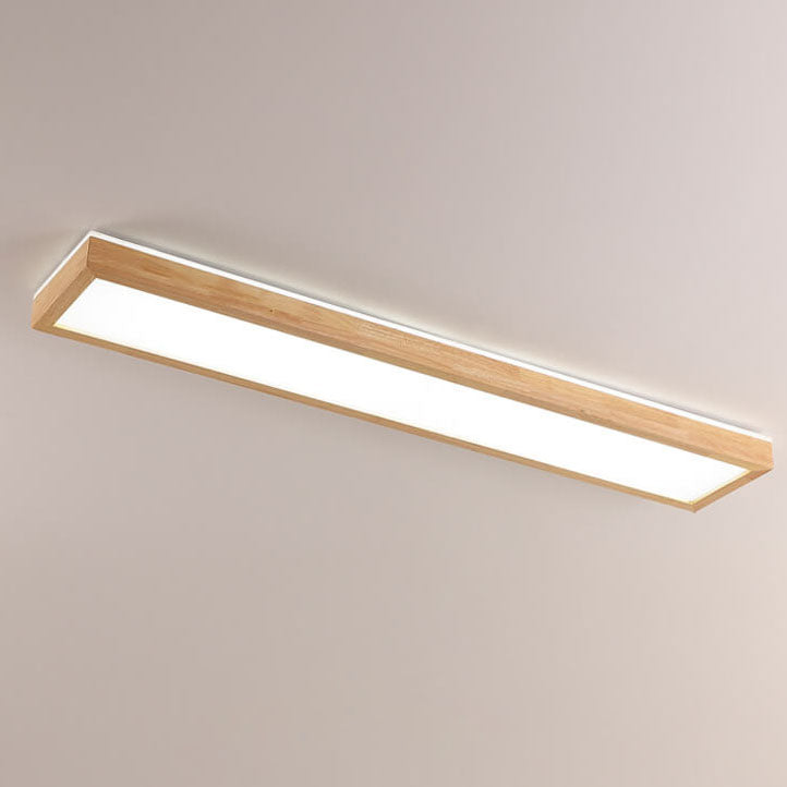Lampada da soffitto LED rettangolare minimalista giapponese in noce