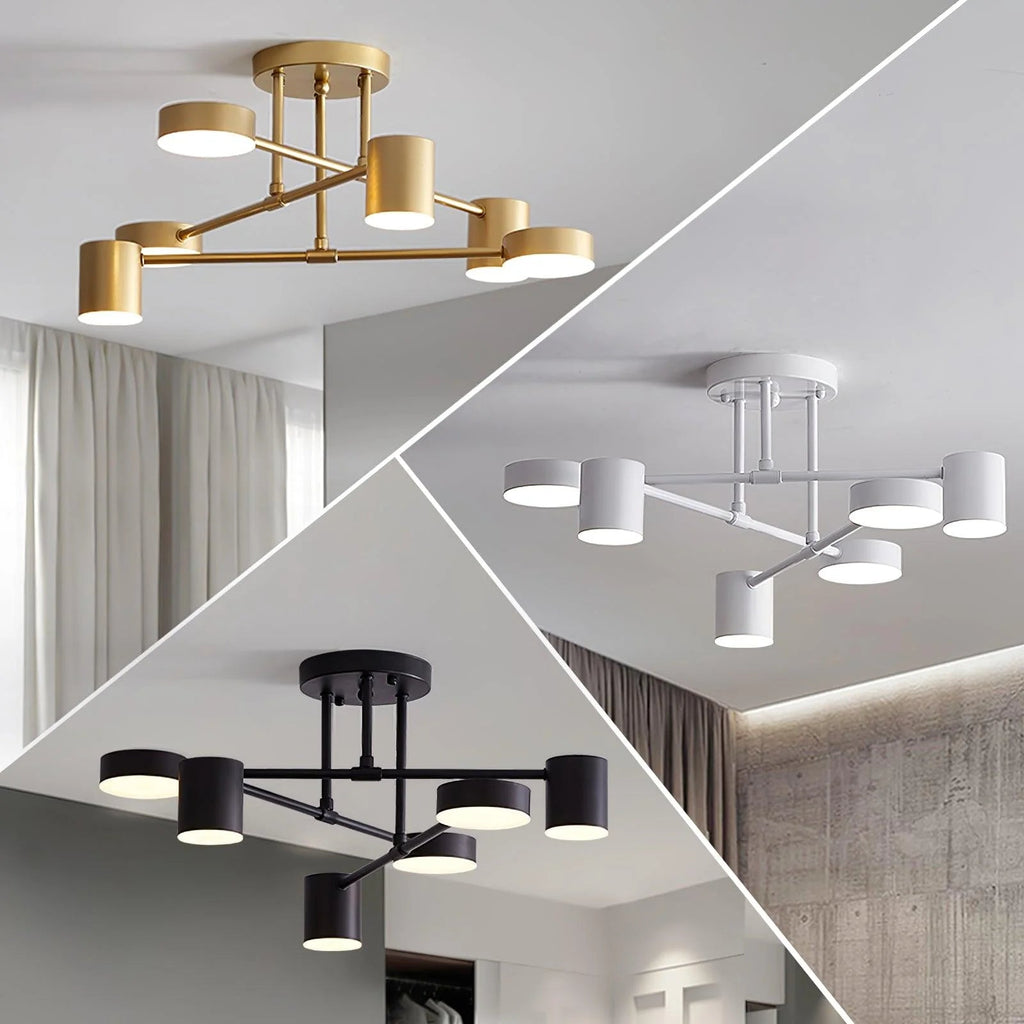Nuova Luce da Soffitto Geometrica in Metallo