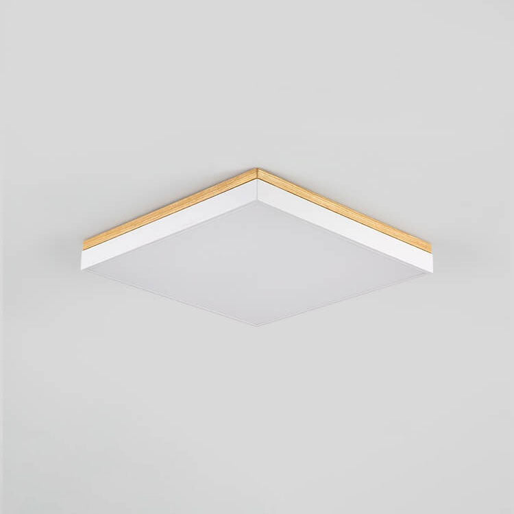Lampada da soffitto LED quadrata rettangolare in legno massello acrilico minimalista moderna per soggiorno