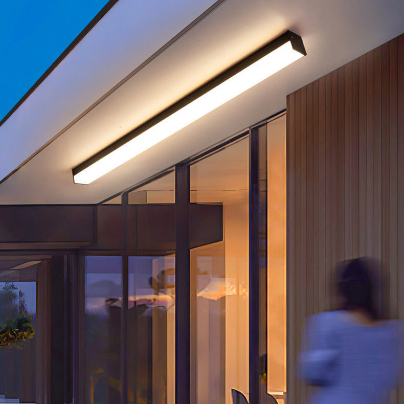 Moderno Minimalista Lungo Rettangolo Alluminio PC LED Soffitto Incassato Luce Per Patio Esterno