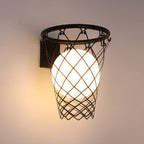 Lampada da Parete a Sospensione per Bambini in Ferro e Vetro Stile Moderno Art Deco con 1 Luce per Camera da Letto
