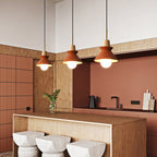 Lampada a Sospensione Minimalista Nordica in Legno e Cemento con 1 Luce