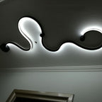 Lampada da Parete Curva LED Moderna in Alluminio a Forma di Serpente con 1 Luce