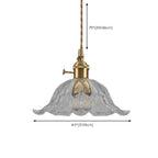 Lampada a Sospensione in Vetro e Ottone Ambra Nordico
