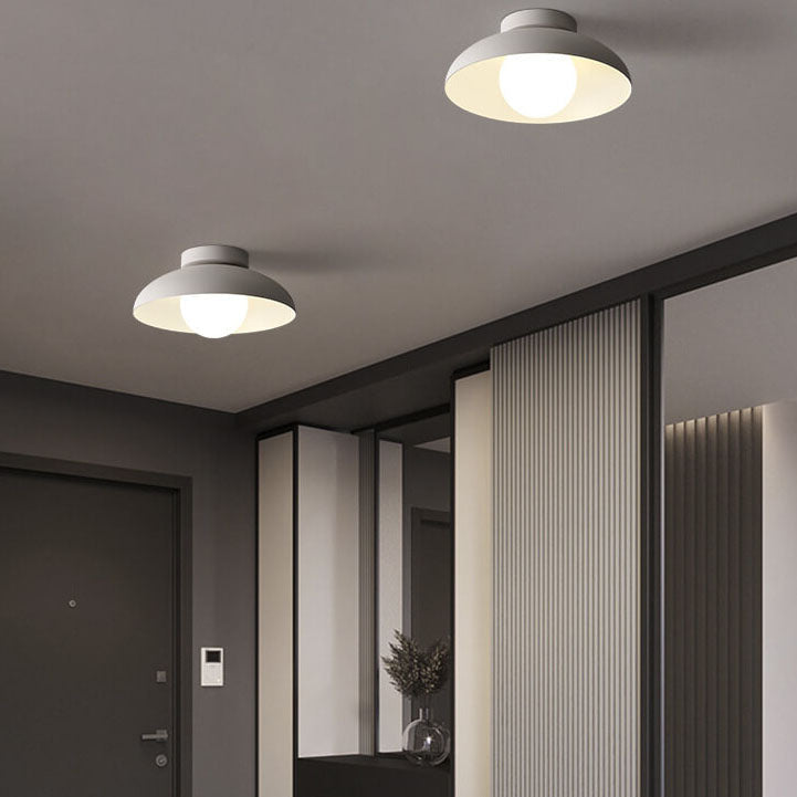 Moderna luce semi-incassata in ferro e vetro Wabi-sabi nordico a 1 luce per soggiorno