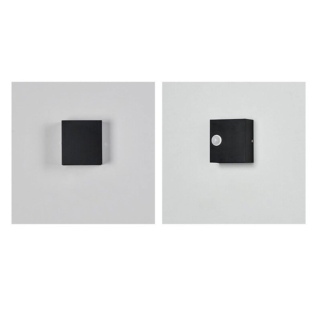 Applique a parete moderna semplice quadrata con sensore di corpo LED