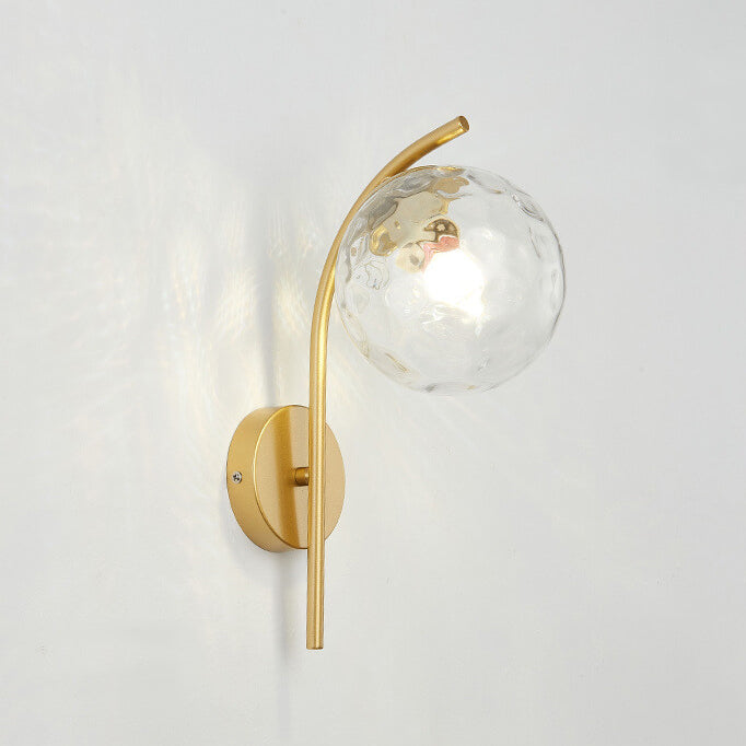 Applique da Parete Lampada a Globo di Vetro Nordic Arc 1 Luce
