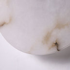 Lampada da parete LED in marmo rotondo di lusso contemporaneo in ferro per soggiorno e camera da letto