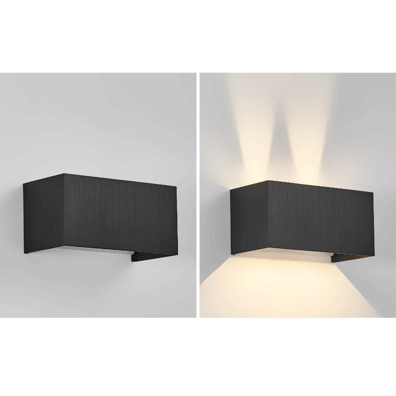 Lampada da parete LED regolabile a fascio piatto quadrato in alluminio minimalista moderno per ingresso