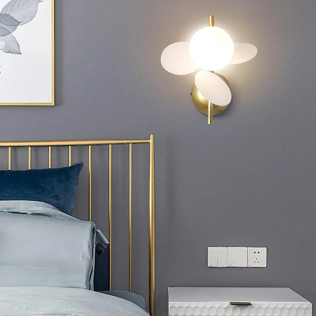 Lampada da Parete in Vetro a Disco Elegante