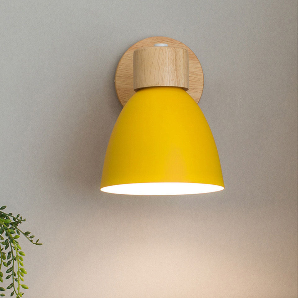 Applique a parete LED in legno a cono moderno minimalista | 1 luce