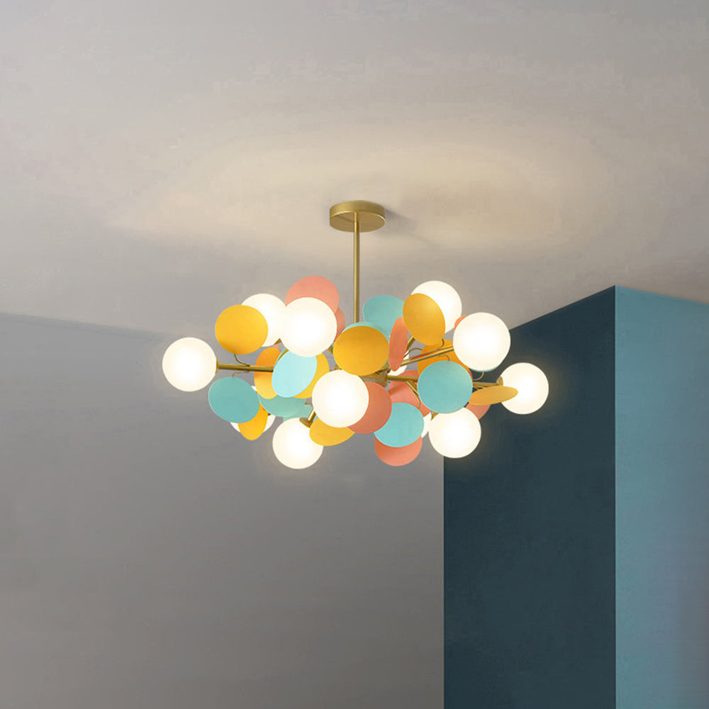Aria Lampadario a Rami di Fiori Multicolore per Soggiorno