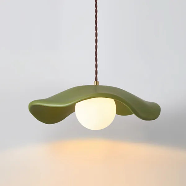 Lampada a sospensione creativa Wabi Sabi per la sala da pranzo con foglie di loto
