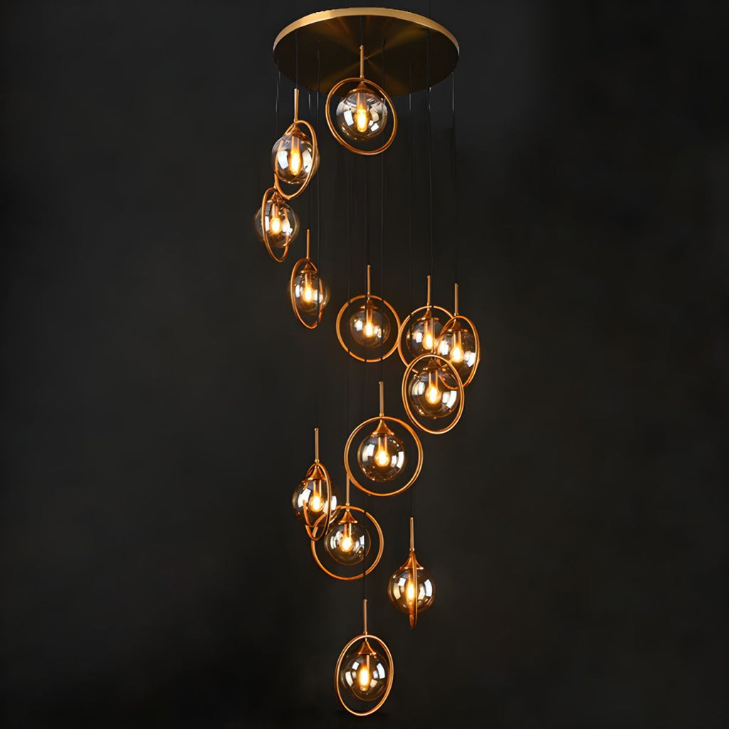 Lampadario in Vetro a Spirale Moderna Valentina