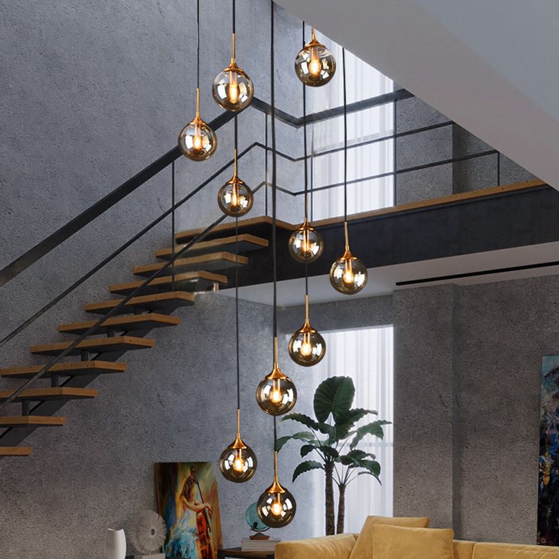 Lampadario in Vetro a Spirale Moderna Valentina
