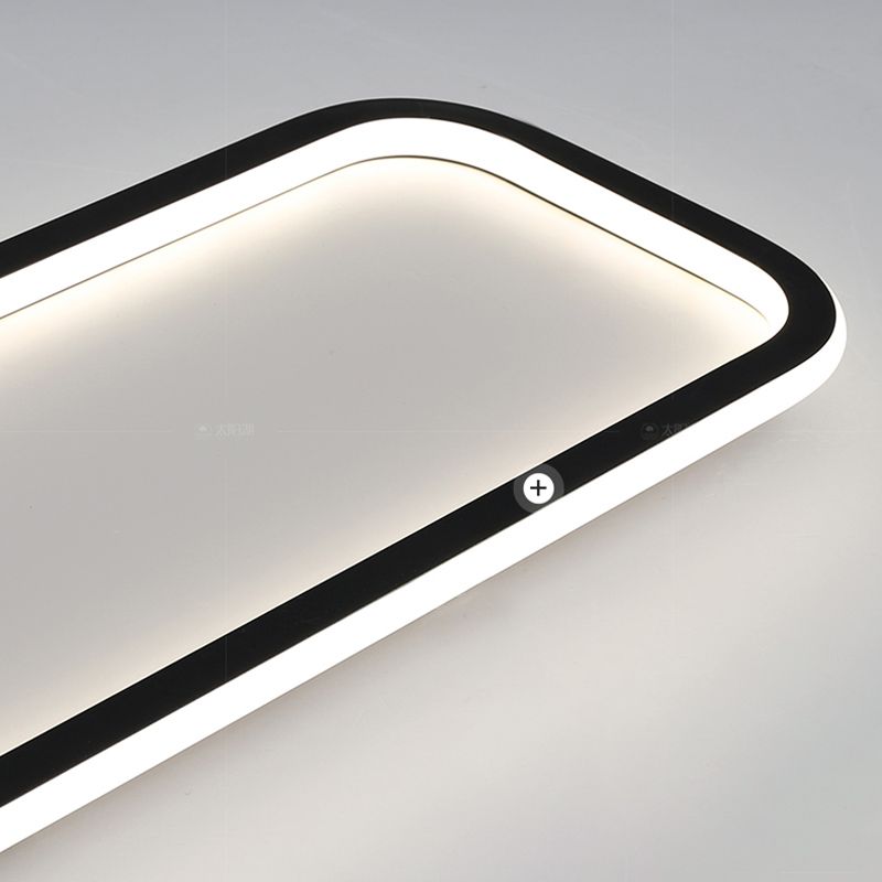 Arisha Minimalista Rettangolare Metallo/Silicone Plafoniere Soggiorno