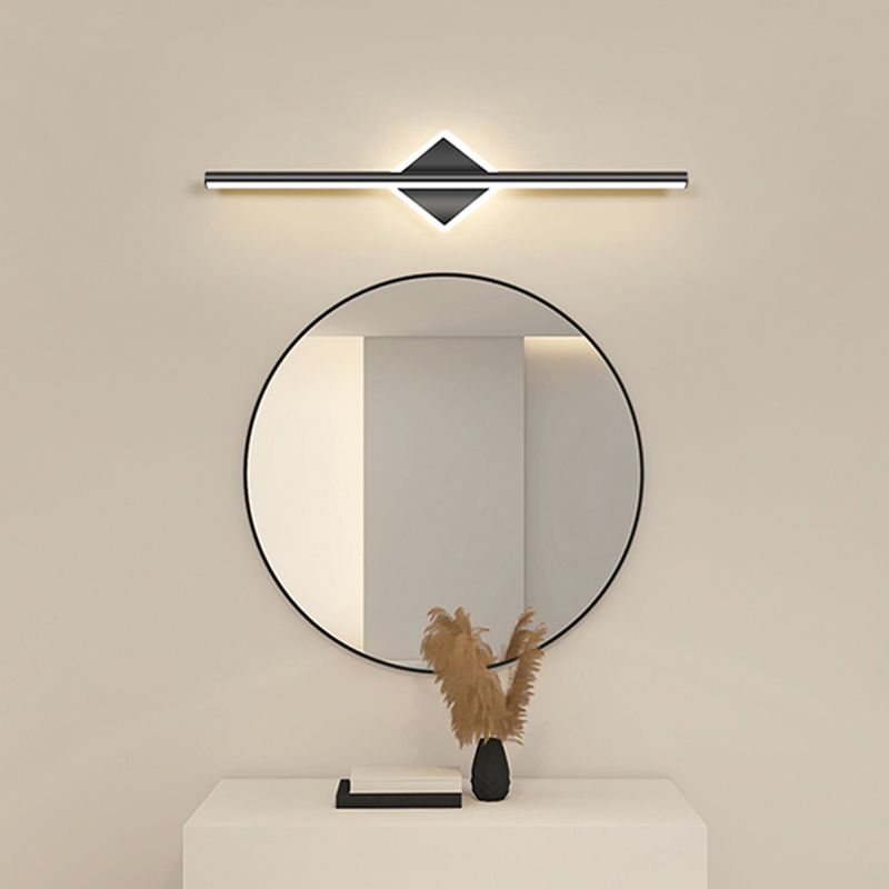 Lampada da parete a specchio lineare LED Arisha, Nero/Oro