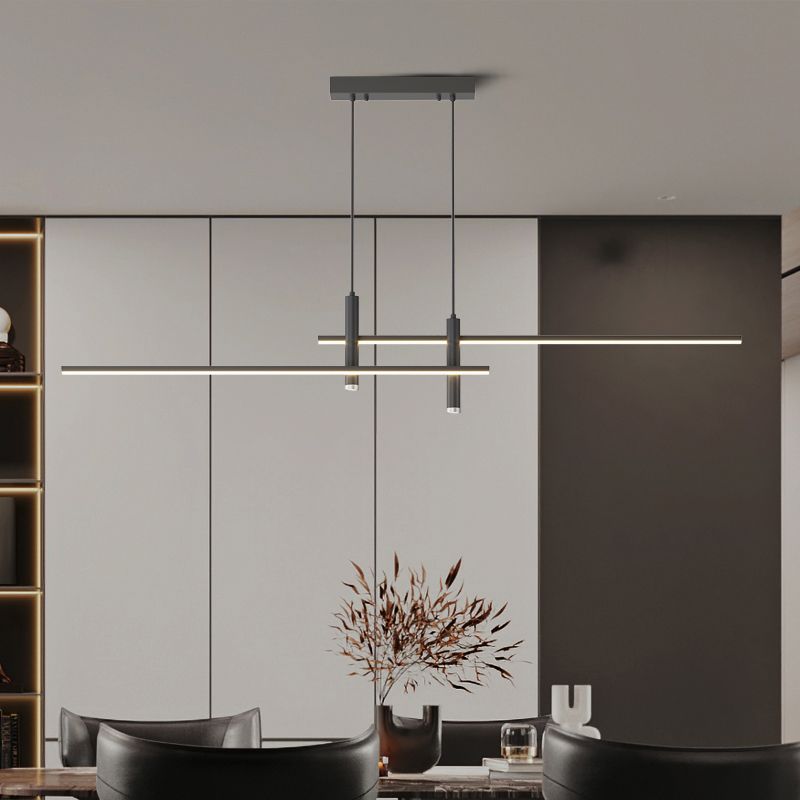 Lampada a Sospensione Lineare Moderna Arisha per Sala da Pranzo