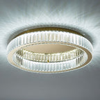 Kristy Lampada da soffitto circolare in cristallo flush mount in stile Art Deco oro