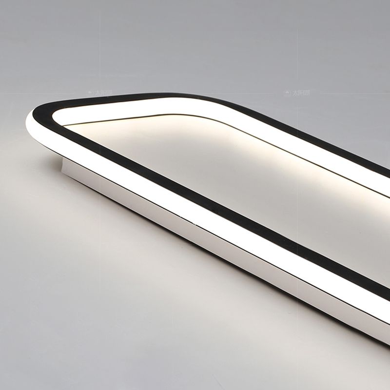 Arisha Minimalista Rettangolare Metallo/Silicone Plafoniere Soggiorno