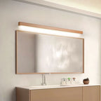Lampada da Parete Muto Linear con Specchio e Fronte in Legno