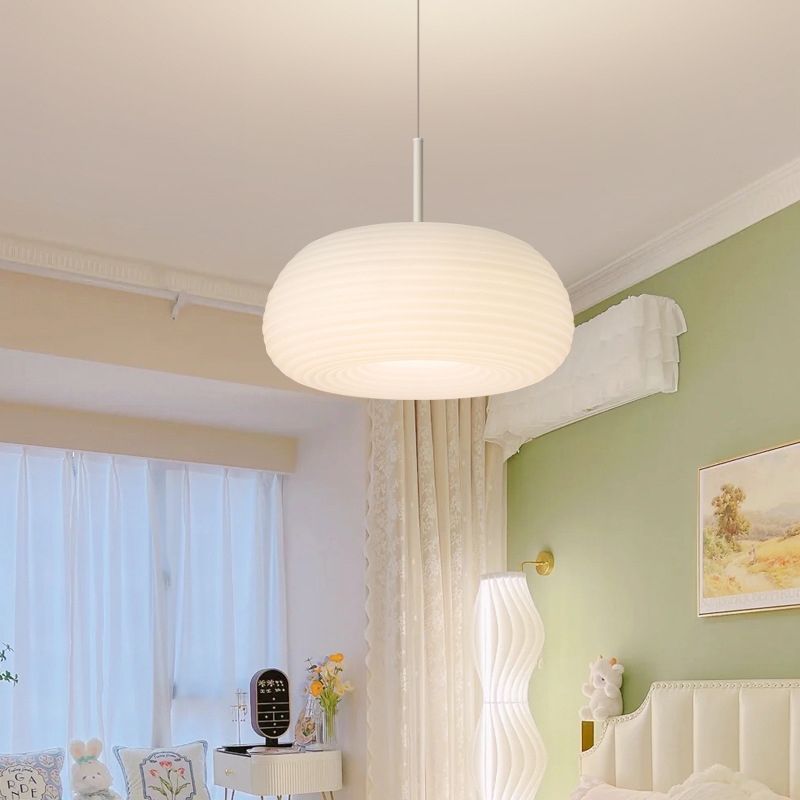 Lampada a sospensione a forma di tamburo Janine