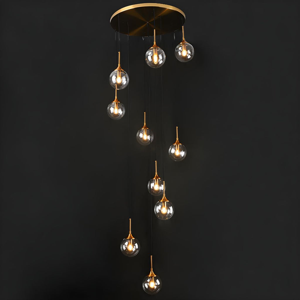 Lampadario in Vetro a Spirale Moderna Valentina
