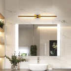 Arisha Moderna LED Applique Metallo Acrilico Nero/Ottone Lineare
