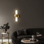 Lampada da Parete Led Moderna Cilindrica in Metallo Arisha, Oro