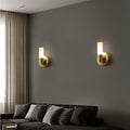 Lampada da Parete Led Moderna Cilindrica in Metallo Arisha, Oro