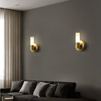 Lampada da Parete Led Moderna Cilindrica in Metallo Arisha, Oro