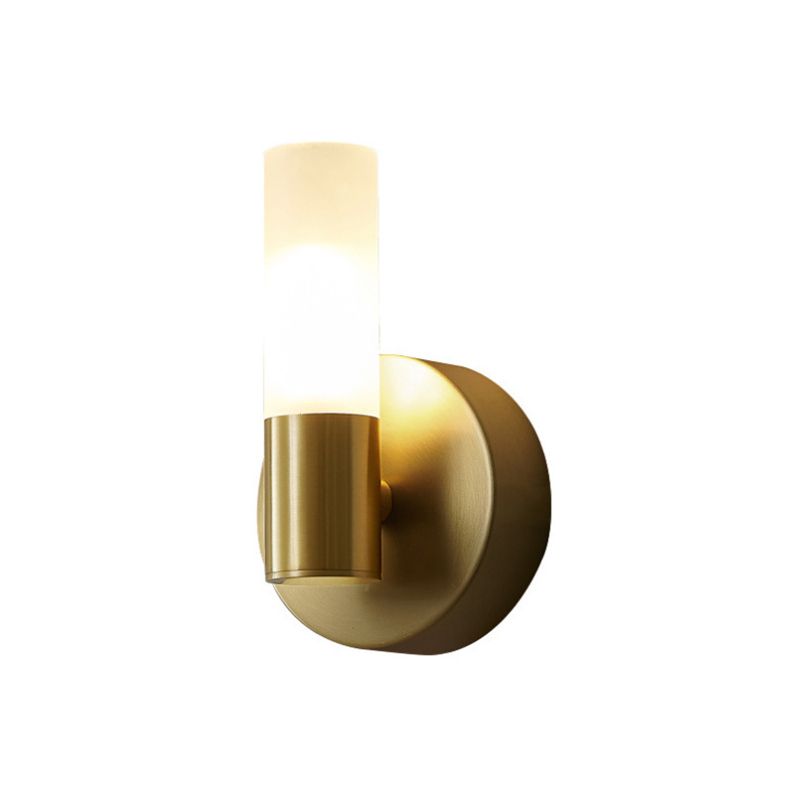 Lampada da Parete Led Moderna Cilindrica in Metallo Arisha, Oro