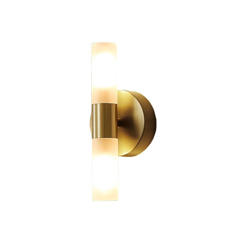 Lampada da Parete Led Moderna Cilindrica in Metallo Arisha, Oro