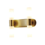 Lampada da Parete Led Moderna Cilindrica in Metallo Arisha, Oro