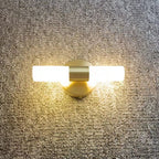 Lampada da Parete Led Moderna Cilindrica in Metallo Arisha, Oro