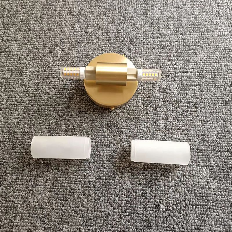 Lampada da Parete Led Moderna Cilindrica in Metallo Arisha, Oro