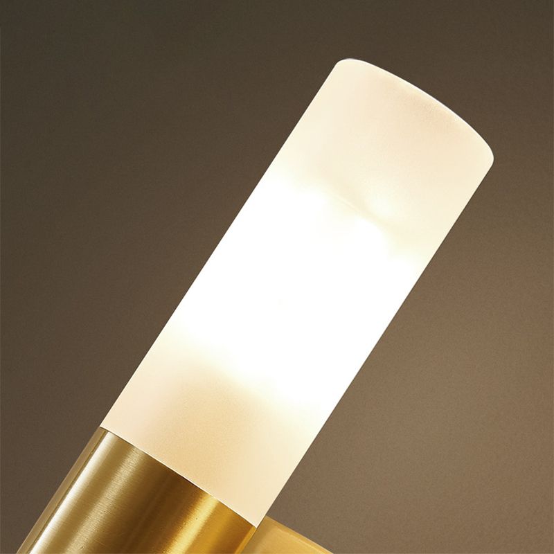 Lampada da Parete Led Moderna Cilindrica in Metallo Arisha, Oro