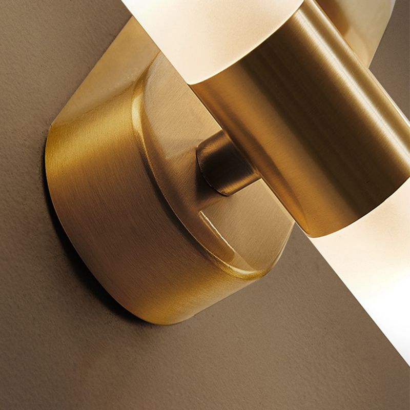 Lampada da Parete Led Moderna Cilindrica in Metallo Arisha, Oro
