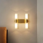 Lampada da Parete Led Moderna Cilindrica in Metallo Arisha, Oro