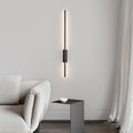 Arisha Moderna LED Applique Metallo Acrilico Nero/Ottone Lineare