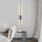 Arisha Moderna LED Applique Metallo Acrilico Nero/Ottone Lineare