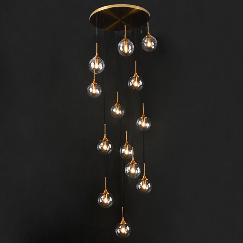 Lampadario in Vetro a Spirale Moderna Valentina