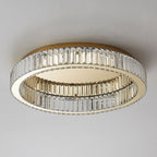 Kristy Lampada da soffitto circolare in cristallo flush mount in stile Art Deco oro