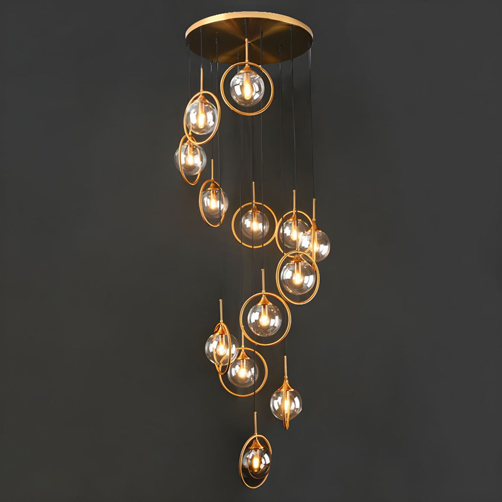 Lampadario in Vetro a Spirale Moderna Valentina