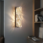 Lampada da Parete LED in Metallo e Cristallo Rectangolare Moderna Kristy