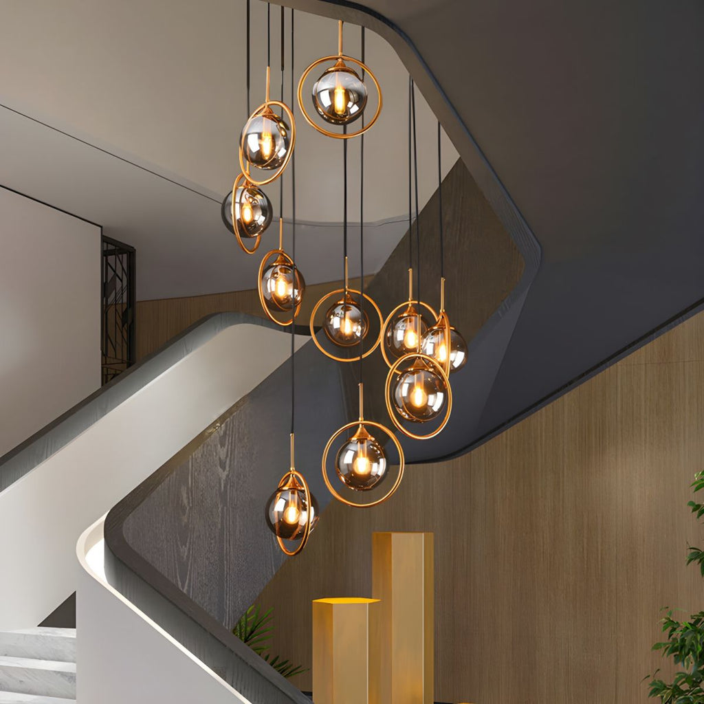 Lampadario in Vetro a Spirale Moderna Valentina