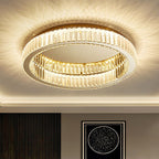 Kristy Lampada da soffitto circolare in cristallo flush mount in stile Art Deco oro