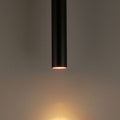 Yore Moderno Lampadario a Forma Cilindrica in Metallo Nero